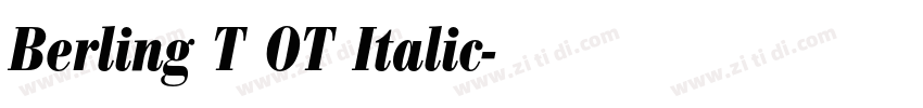 Berling T OT Italic字体转换